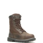 Men Floorhand Insulated 8" Steel-Toe Work Boot VZRN38 Dark Brown Wolverine - Image 2
