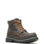 Men Floorhand Moc-Toe 6" Steel-Toe Work Boot VZRN60 Dark Brown Wolverine - Image 2