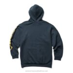 Men Graphic Hoody- Sleeve Logo VZRN235 Dark Navy Heather Wolverine - Image 3