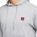 Men Midweight Pullover Hoody VZRN326 Light Gray Heather Wolverine - Image 4