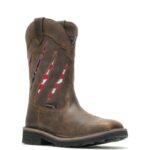Men Rancher Claw Steel Toe Wellington VZRN92 Brown/Flag Wolverine - Image 2