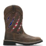 Men Rancher Claw Steel Toe Wellington VZRN92 Brown/Flag Wolverine
