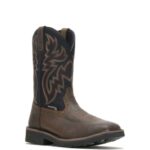 Men Rancher Waterproof Steel-Toe Wellington VZRN70 Black/Brown Wolverine - Image 2