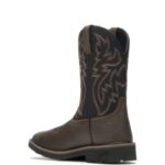 Men Rancher Waterproof Steel-Toe Wellington VZRN70 Black/Brown Wolverine - Image 3