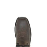 Men Rancher Waterproof Steel-Toe Wellington VZRN70 Black/Brown Wolverine - Image 5