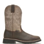 Men Rancher Waterproof Steel-Toe Work Wellington VZRN64 Taupe/Brown Wolverine