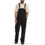 Men Sawmill Duck Bib Overall VZRN317 Black Wolverine - Image 2