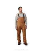 Men Sawmill Duck Bib Overall VZRN318 Whiskey Wolverine - Image 2