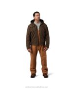 Men Sawmill Duck Bib Overall VZRN318 Whiskey Wolverine - Image 5