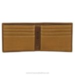 Unisex Canvas & Leather Bifold Wallet VZRN316 Brown/Chestnut Wolverine - Image 3