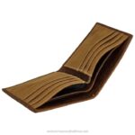 Unisex Canvas & Leather Bifold Wallet VZRN316 Brown/Chestnut Wolverine - Image 6
